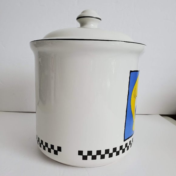 Vintage Tweety Bird Looney Tunes Warner Bros Cookie Jar White Black Check 1993 - Picture 4 of 11